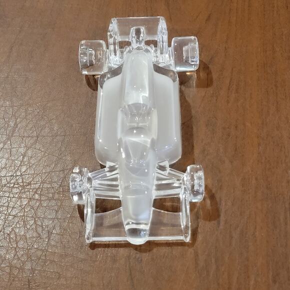 Vintage HOFBAUER Crystal Formula 1 Race Car Frosted Glass Indy Style Germany - Picture 5 of 6